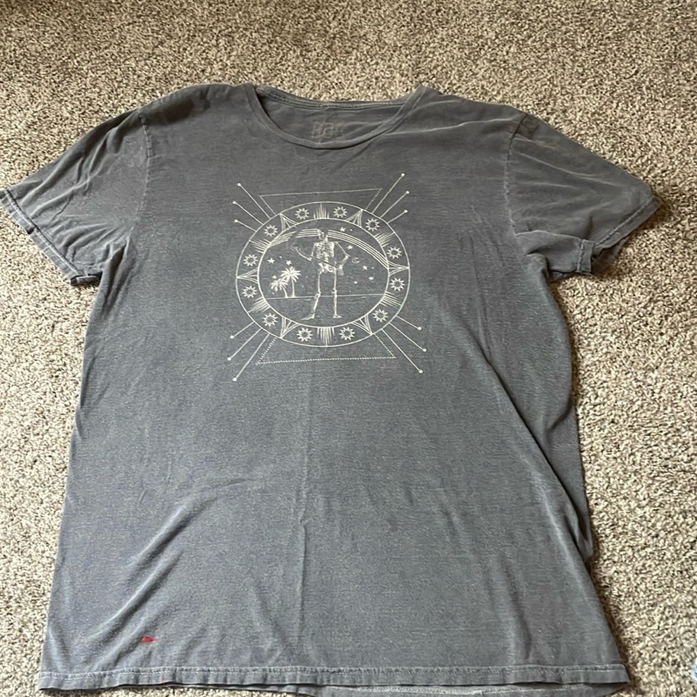 BDG Grey Skeleton Design Oversized Shirt